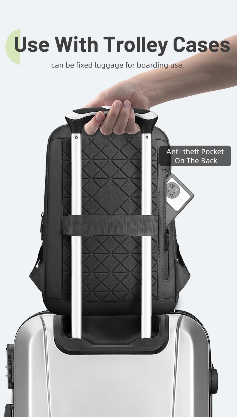 HK-Bolso para ordenador portátil de diseño para hombre, mochilas escolares impermeables para niños universitarios, mochila de viaje deportiva de negocios para hombre con carga USB