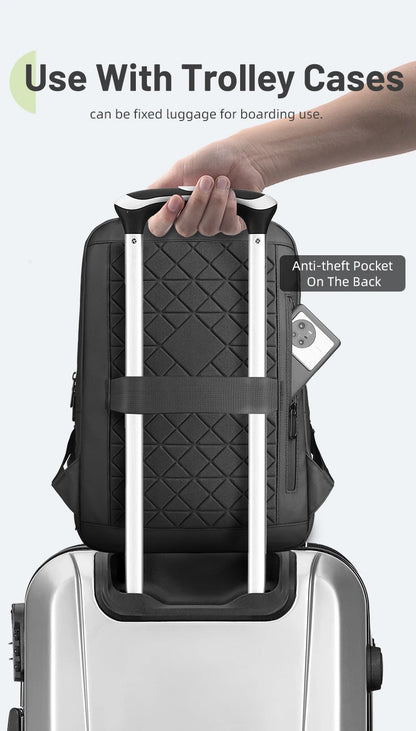 HK-Bolso para ordenador portátil de diseño para hombre, mochilas escolares impermeables para niños universitarios, mochila de viaje deportiva de negocios para hombre con carga USB