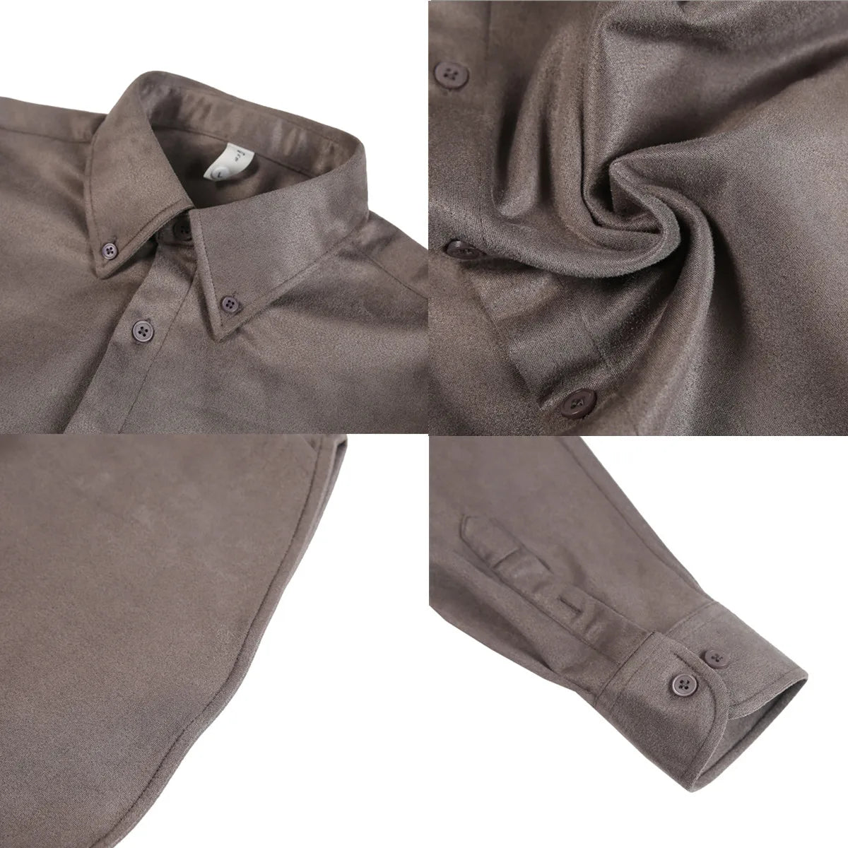 Camisa de ante de alta calidad para hombre, camisas de negocios informales de manga larga para otoño e invierno, blusa de esmoquin para fiesta Social, ropa para hombre 2023