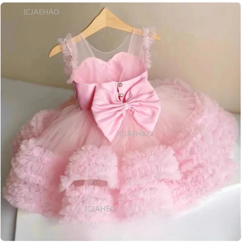 Vestido de fiesta Vestido niños vestidos de princesa de flores a juego niños fiesta de cumpleaños Vestido tutú disfraz Piano desfile traje