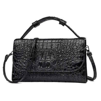 Bolso cruzado de diseñador de lujo para mujer, bandolera con patrón de cocodrilo, de cuero de alta calidad, cuadrado
