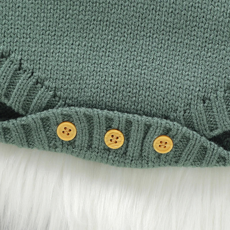 Ropa de bebé informal verde sin mangas, monos tejidos para recién nacidos, monos para niños y niñas de 0 a 18m, traje netural infantil, disfraz para niños pequeños
