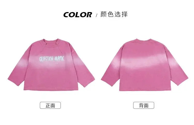 Conjunto de 2 Piezas de Ropa Infantil 2026 para Niño, Primavera-Otoño, Nueva Versión Coreana, Camisa Base con Degradado Rosa, Pantalones Vaqueros Personalizados a la Moda