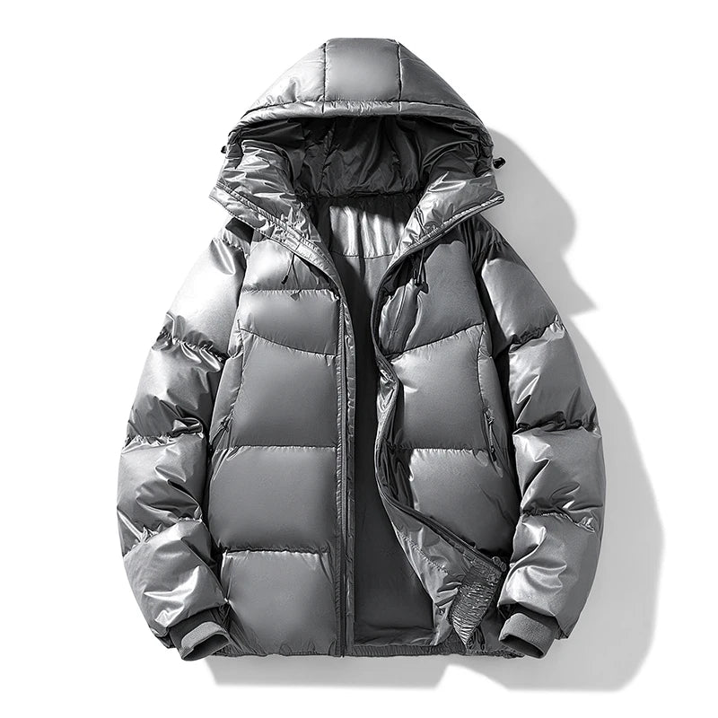Parkas con capucha de otoño e invierno para hombre, abrigo impermeable deportivo sólido y cálido, Parka informal a la moda para hombre, prendas de vestir, chaquetas holgadas con capucha para parejas