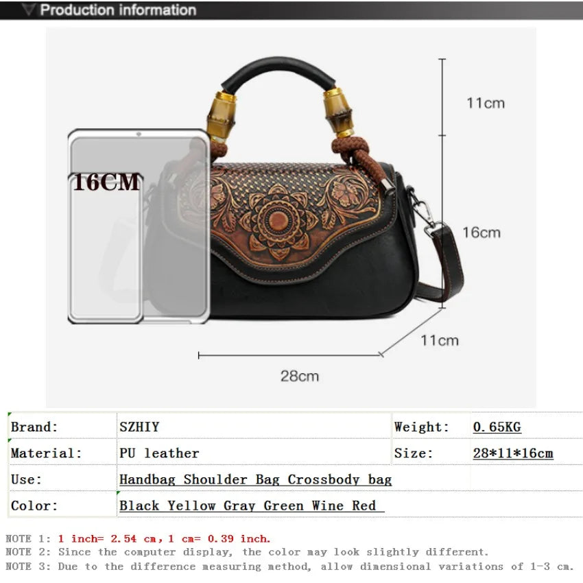 Bolso de hombro Retro para mujer, bandolera Diagonal con estampado 3D de alta calidad, clásico, para oficina, no demasiado grande o demasiado pequeño, de lujo