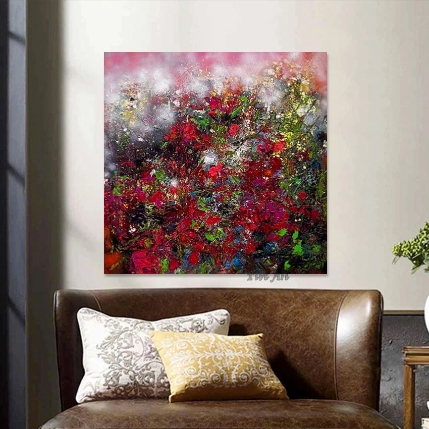 Sin marco, cuadro de pared para dormitorio, pinturas abstractas con textura acrílica moderna, arte en lienzo al por mayor, objetos de decoración del hogar