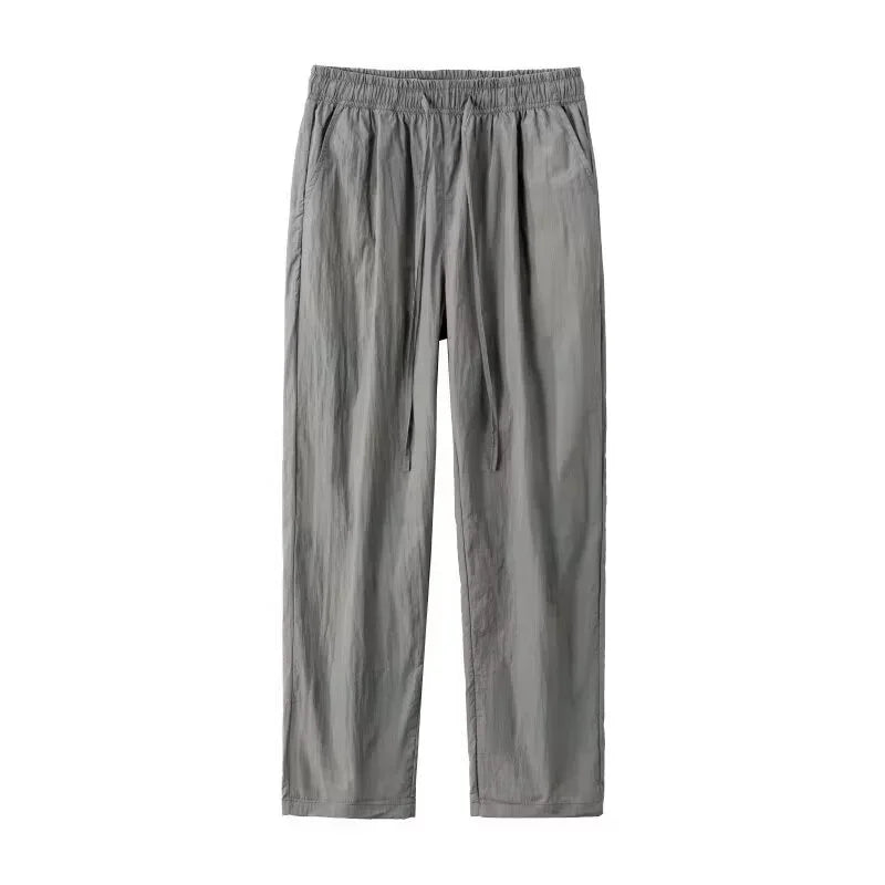 Pantalones Holgados de Lino para Hombre, Estilo Y2K, Pantalones Anchos de Calle, Novedad 2026, Pantalones Harem con Cordón para Gimnasio, Pantalones Hombre