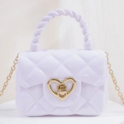 Mini bolsos de hombro de PU, carteras con forma de corazón, bolsos para mujer y Niña
