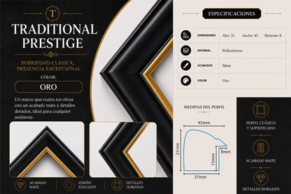 Marco Prestige Colección Traditional ORO TRA-40