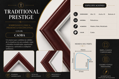 Marco Prestige Colección Traditional CAOBA TRA-61