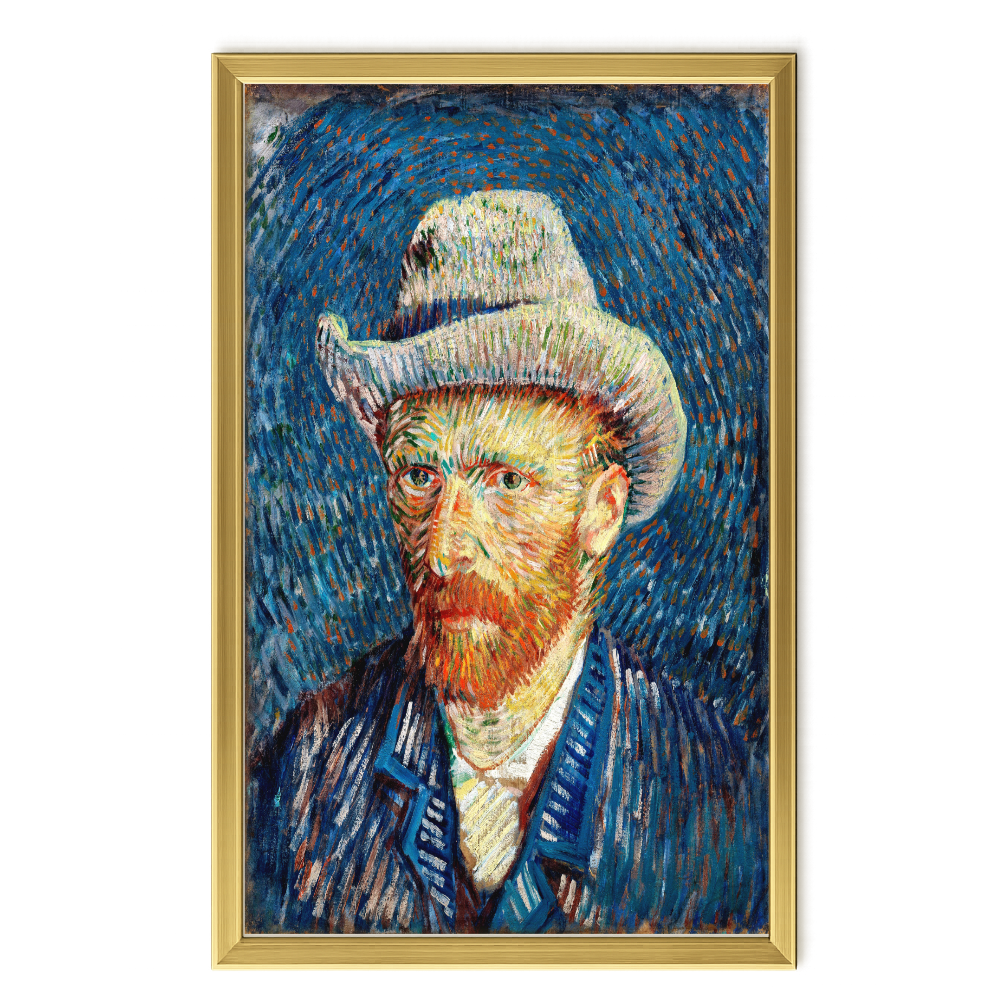 Recarga vertical Larga Switch in Art impressa Van Gogh "Autorretrato con sombrero de fieltro"