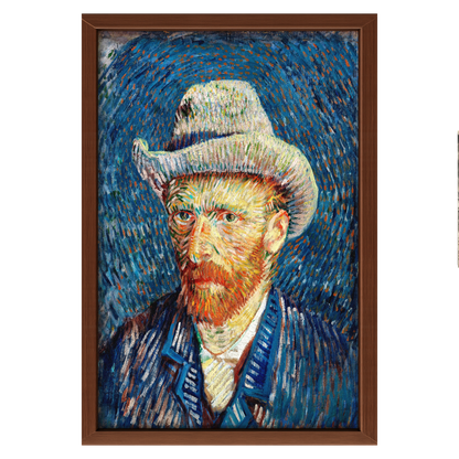 Recarga vertical Larga Switch in Art impressa Van Gogh "Autorretrato con sombrero de fieltro"