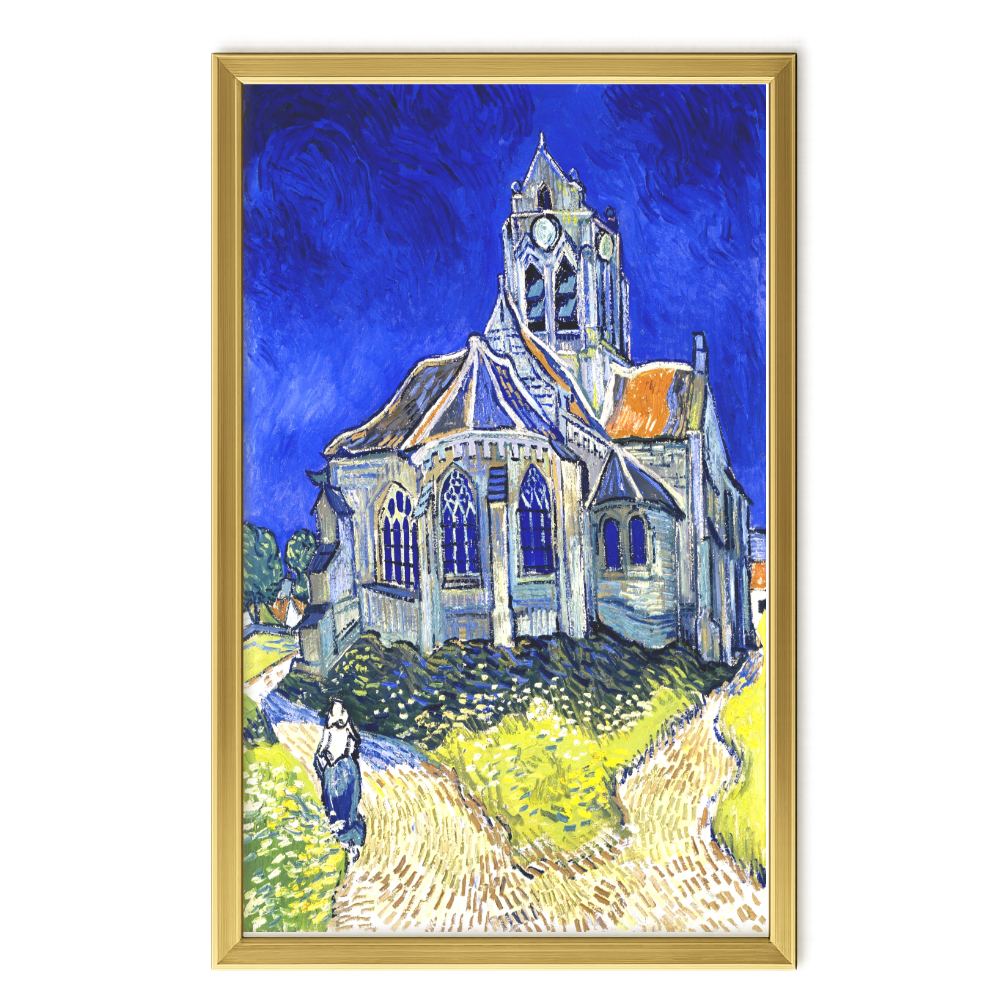 Recarga vertical Larga Switch in Art impressa Van Gogh "La iglesia de Auvers-sur-Oise"
