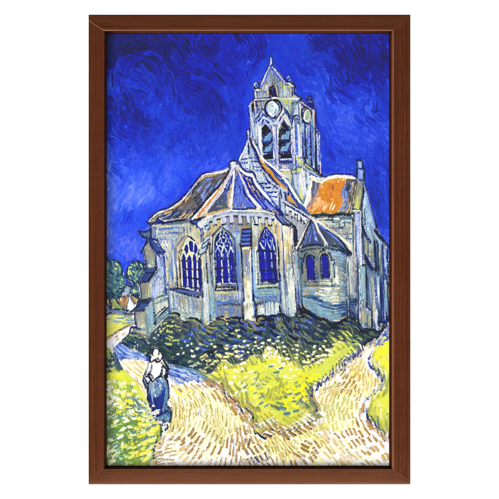 Recarga vertical Larga Switch in Art impressa Van Gogh "La iglesia de Auvers-sur-Oise"