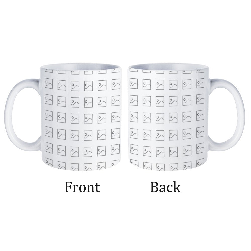 Taza blanca personalizada con impresión completa