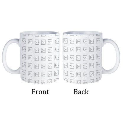 Taza blanca personalizada con impresión completa