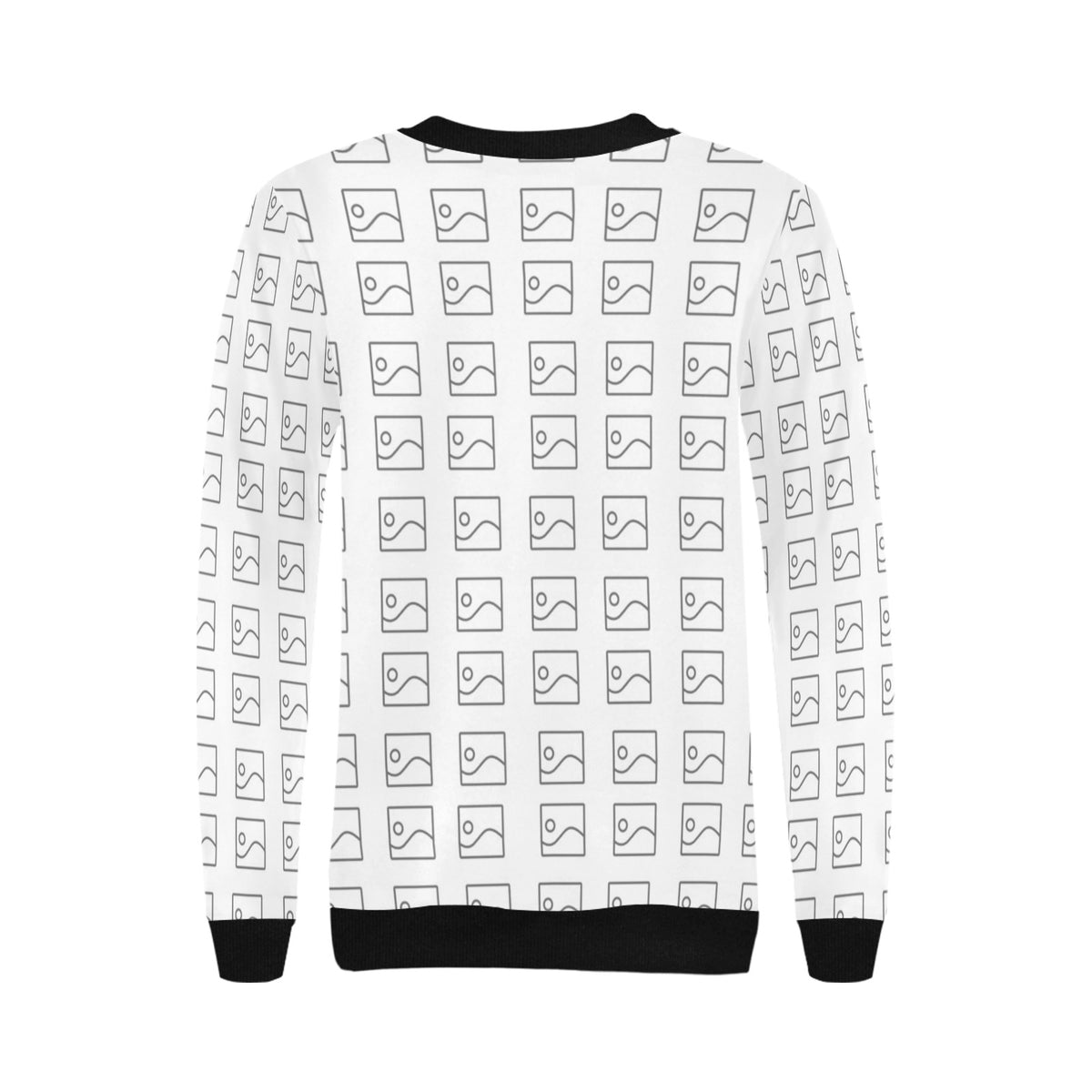 Sudadera de cuello redondo con puños acanalados para mujer (H34)