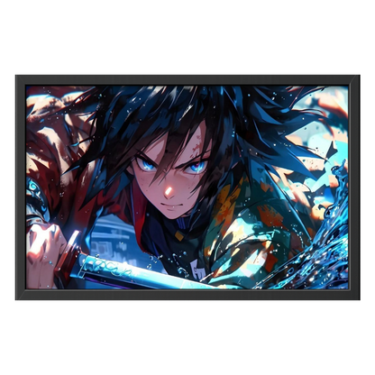 Recarga horizontal Larga Switch in Art impressa Anime"Giyu Tomioka: La Serenidad del Agua"