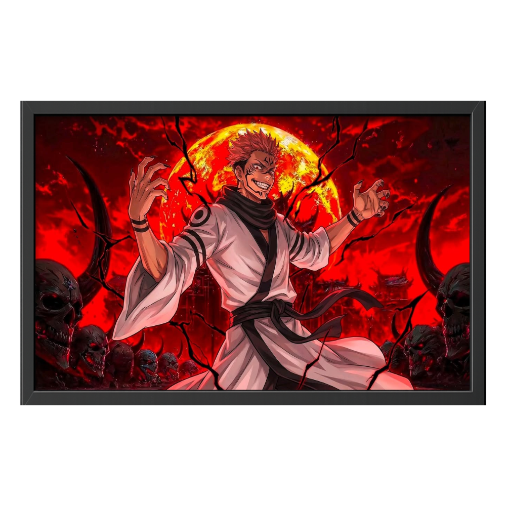 Recarga horizontal Larga Switch in Art impressa Anime"Sukuna: El Rey de las Maldiciones"