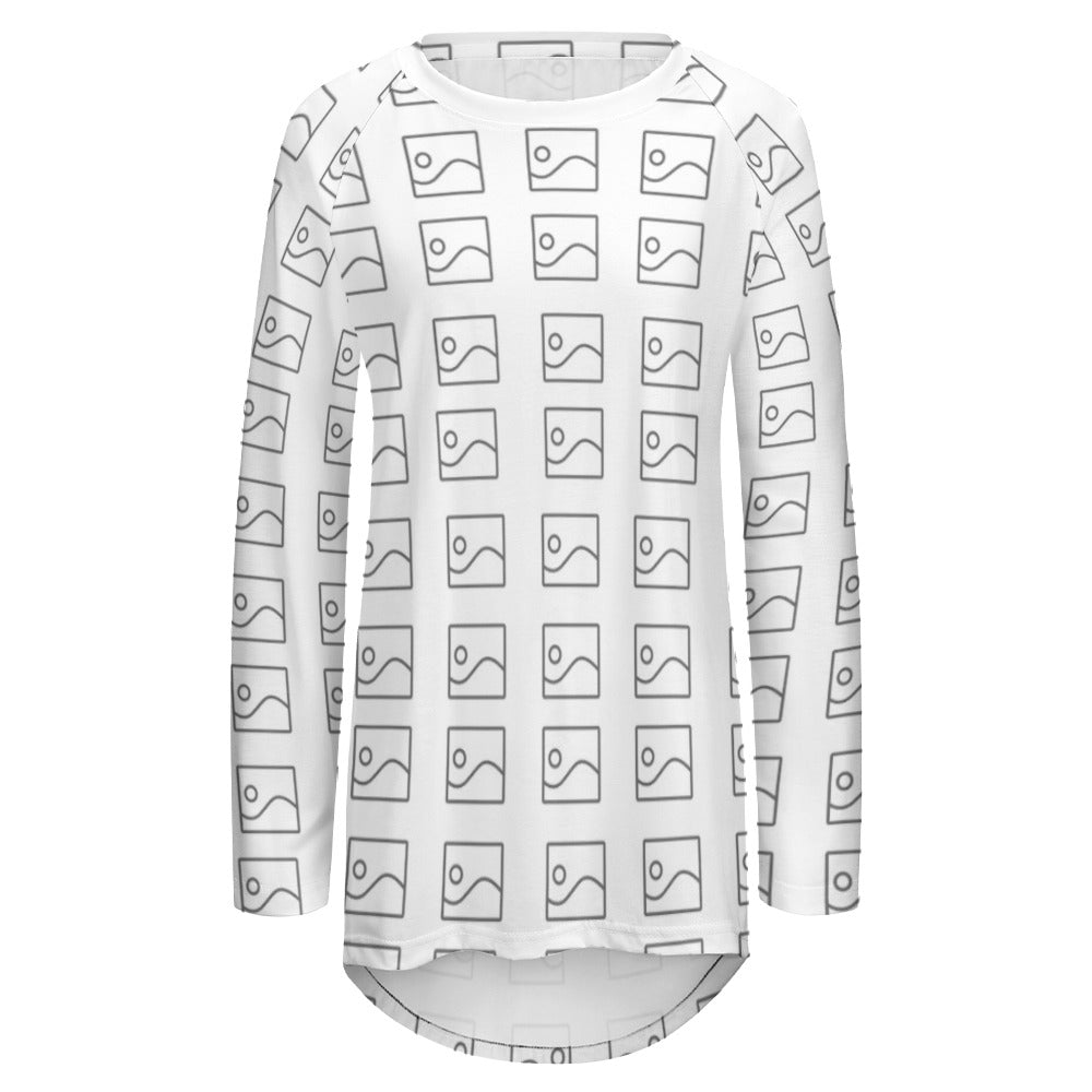Camiseta de cuello redondo y manga larga