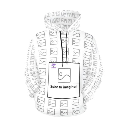 Sudadera con capucha y estampado integral para mujer (Modelo H13)