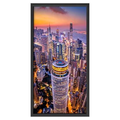 Recarga vertical Estrecha Switch in Art impressa Ciudad "Horizonte de Hong Kong"