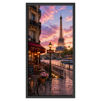 Recarga vertical Estrecha Switch in Art impressa paisaje"Atardecer en París"