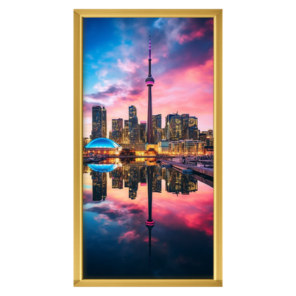 Recarga vertical Estrecha Switch in Art impressa Ciudad "Horizonte de Toronto"