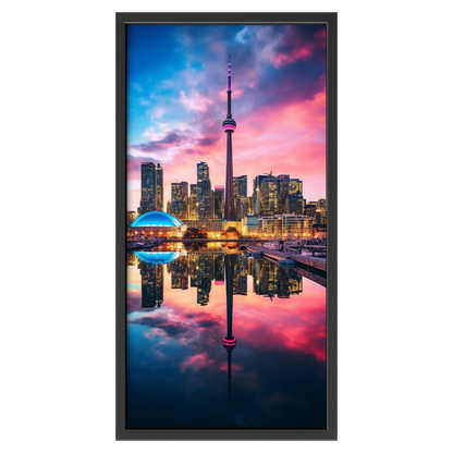 Recarga vertical Estrecha Switch in Art impressa Ciudad "Horizonte de Toronto"