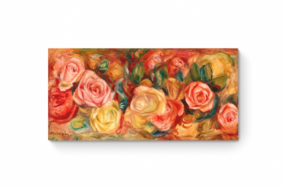 Recarga horizontal Estrecha Switch in Art impressa Pierre-Auguste Renoir "Rosas"