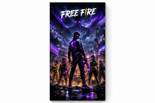 Recarga vertical Estrecha Switch in Art impressa Videojuegos"Free Fire: La batalla definitiva"