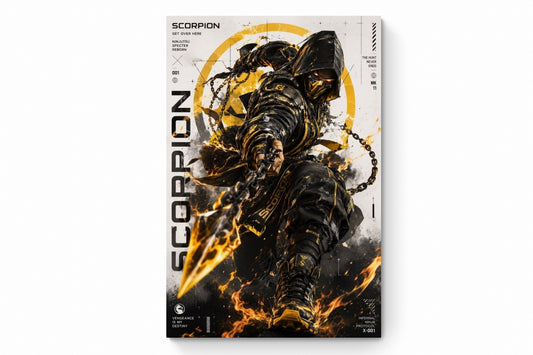 Recarga vertical Larga Switch in Art impressa Videojuegos"Scorpion: El poder del infierno"