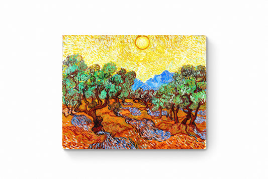 Recarga horizontal Larga Switch in Art impressa Van Gogh "Olivos con sol y cielo amarillo"