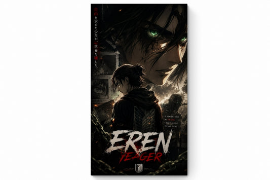 Recarga Vertical Estrecha Switch in Art impressa Anime"Eren Yeager: La Lucha por la Libertad"