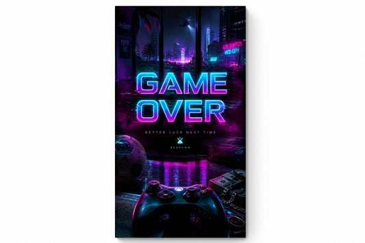 Recarga vertical Estrecha Switch in Art impressa Videojuegos "Game Over"