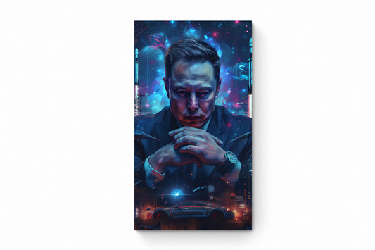 Recarga Vertical Estrecha Switch in Art impressa Dinero y Poder "Elon Musk: Visión hacia el Futuro"