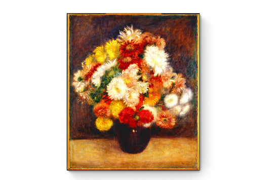 Recarga vertical Larga Switch in Art impressa Pierre-Auguste Renoir "Crisantemos"