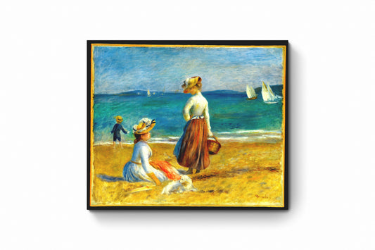 Recarga Cuadrada Switch in Art impressa Pierre-Auguste Renoir "En la playa de Guernesey"