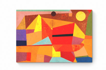 Recarga horizontal Larga Switch in Art impressa abstracto "Geometría de un Atardecer Infinito"