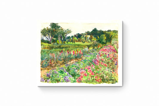 Recarga horizontal Larga Switch in Art impressa Pintura "Jardín florecido"