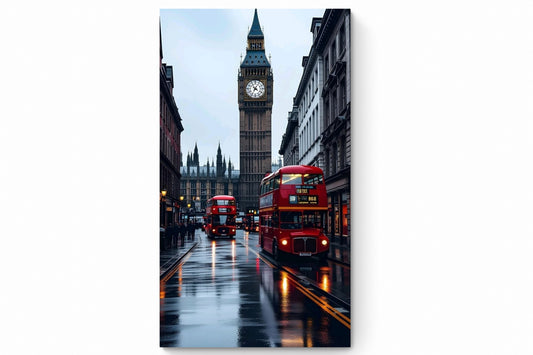 Recarga vertical Estrecha Switch in Art impressa Ciudad "Londres Atemporal"