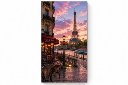 Recarga vertical Estrecha Switch in Art impressa paisaje"Atardecer en París"
