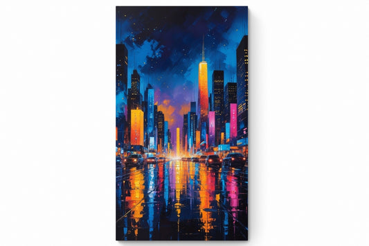 Recarga vertical Estrecha Switch in Art impressa Ciudad "Luces de la Metrópolis"