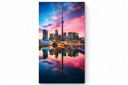 Recarga vertical Estrecha Switch in Art impressa Ciudad "Horizonte de Toronto"