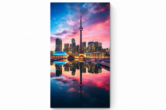 Recarga vertical Estrecha Switch in Art impressa Ciudad "Horizonte de Toronto"