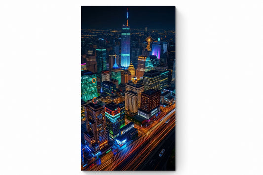 Recarga vertical Estrecha Switch in Art impressa Ciudad "Ciudad de Luces Eternas"