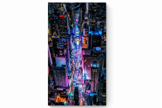 Recarga vertical Estrecha Switch in Art impressa Ciudad "Noches de Times Square"