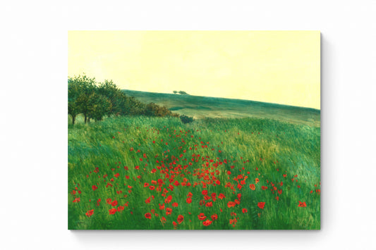Recarga horizontal Larga Switch in Art impressa Pintura "Campo de amapolas"