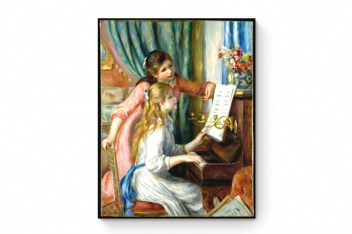 Recarga vertical Larga Switch in Art impressa Pierre-Auguste Renoir "Las muchachas al piano"