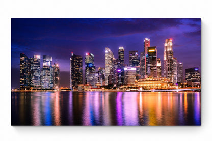 Recarga horizontal Estrecha Switch in Art impressa Ciudad "Luces de Singapur"